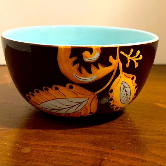 Gates Ware By Laurie Gates 6” Cereal /Soup Bowls. Brown,Blue, Orange 5 Avail - Picture 1 of 5